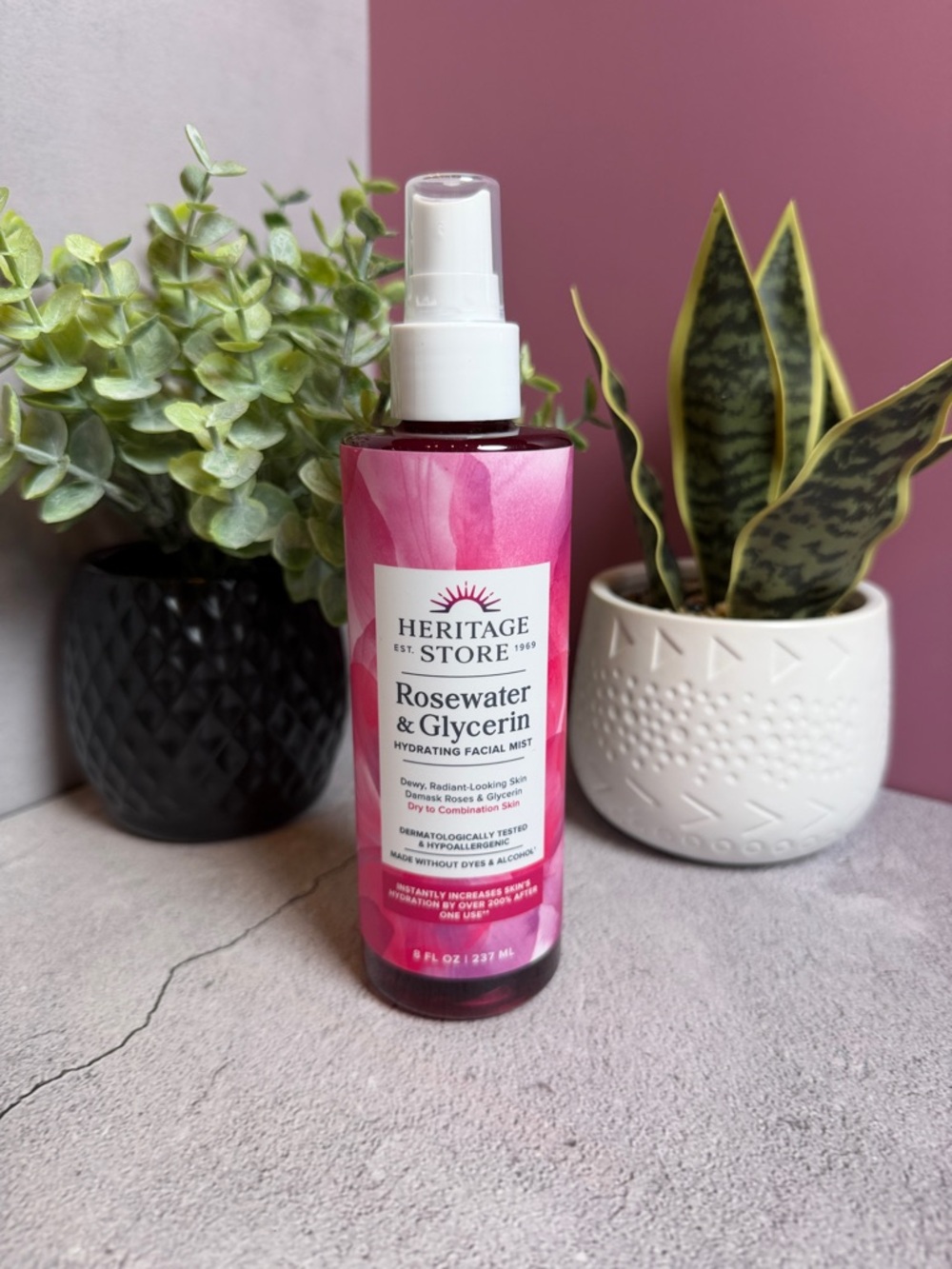 Heritage Rosewater & Glycerin Hydrating Facial Mist - Pink